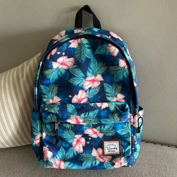 Vaschy Handbags - Vaschy all over tropical print backpack​